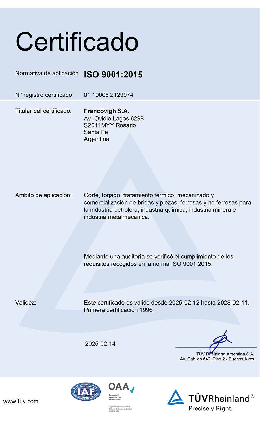Sistema de Gestión de Calidad Integrada